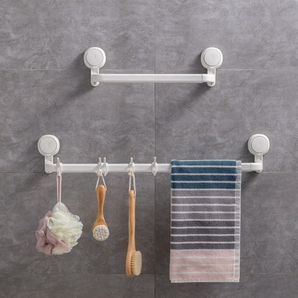 Soporte de toalla extensible de aluminio con ventosa al vacío