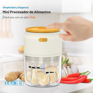 Procesador de alimentos recargable con USB de 250 ML